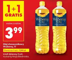 Biedronka Olej słonecznikowy 1l Wyborny oferta