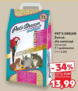 Kaufland PET'S DREAM Żwirek dla zwierząt Universal oferta