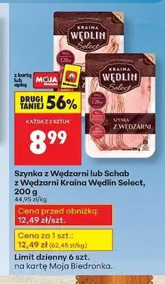 Biedronka Schab z wędzarni Kraina Wędlin Select oferta