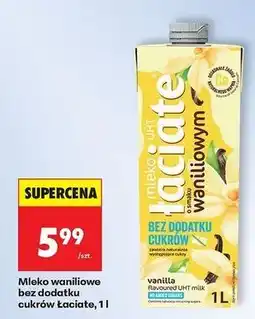 Biedronka Mleko waniliowe bez cukru Łaciate oferta
