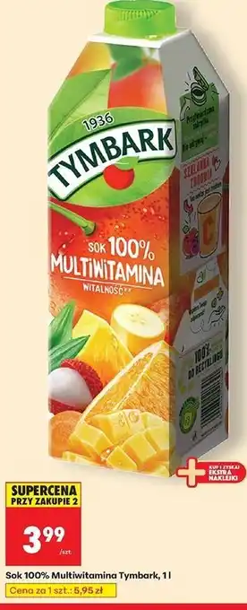 Biedronka Sok multiwitamina Tymbark oferta