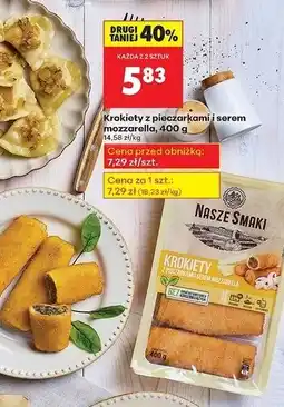Biedronka Krokiety z pieczarkami i serem mozzarella Nasze Smaki oferta