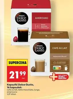 Biedronka Kawa cafe au lait Nescafe Dolce Gusto oferta