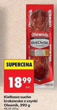 Biedronka Kiełbasa sucha żywiecka z szynki Olewnik oferta