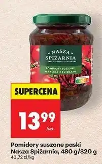 Biedronka Pomidory suszone w paskach z ziołami Nasza Spiżarnia oferta