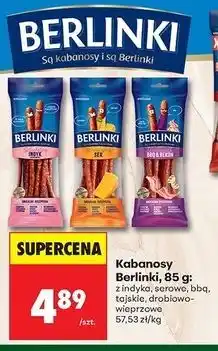 Biedronka Kabanosy drobiowe Morliny Berlinki Kids oferta