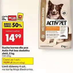 Biedronka Karma dla psa z kurczakiem Activ Pet oferta