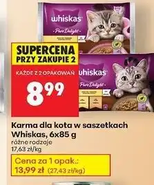 Biedronka Karma dla kota drobiowe frykasy Whiskas Pure Delight oferta