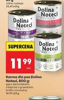 Biedronka Karma mokra dla psa cielęcina z groszkiem Dolina Noteci Premium oferta