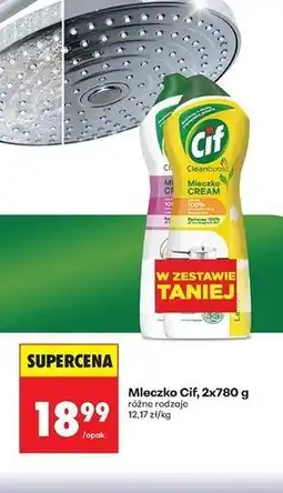 Biedronka Mleczko do czyszczenia z mikrokryształkami pink flowers + lemon Cif Cream oferta