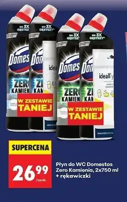 Biedronka Żel do wc green + rękawiczki Domestos Zero Kamienia oferta