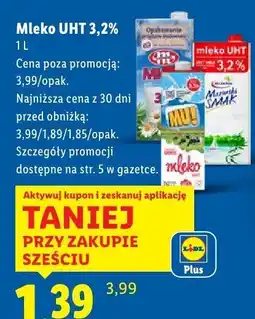 Lidl Mleko UHT 3,2% Mlekovita oferta