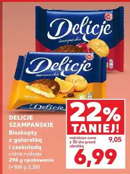 Kaufland Biszkopty z galaretką i czekoladą Delicje Szampańskie oferta