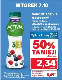 Kaufland Jogurt pitny Activia różne rodzaje Danone oferta