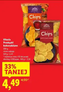 Lidl Przekąski kukurydziane różne rodzaje Vitasia oferta