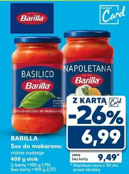 Kaufland Sos do makaronu różne rodzaje Barilla oferta