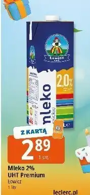 E.Leclerc Mleko 2% uht premium łowicz 1 l Łowicz oferta