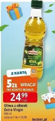 E.Leclerc Oliwa z oliwek Extra Virgin 500ml Rustica oferta