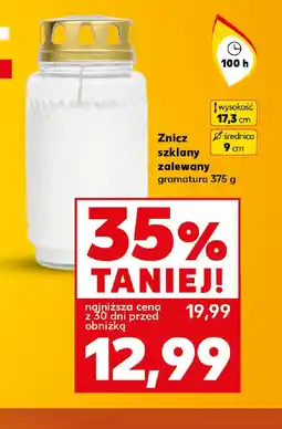 Kaufland Znicz szklany zalewany oferta