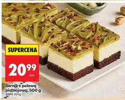 Biedronka Sernik z polewą pistacjową Biedronka oferta
