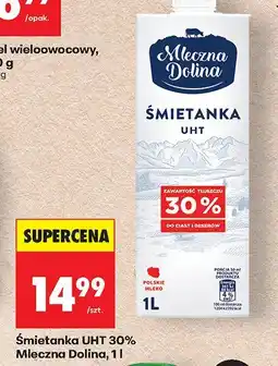 Biedronka Śmietanka UHT 30% 1 l Mleczna Dolina oferta