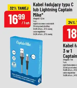 Polomarket Kabel ładujący typu C lub Lightning Captain Mike oferta