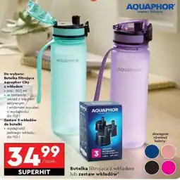 Biedronka Butelka filtrująca z wkładem lub zestaw wkładów oferta