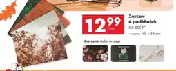 Biedronka Zestaw 6 podkładek na stół oferta