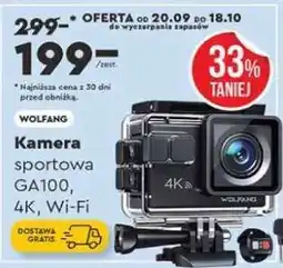 Biedronka Kamera sportowa GA100, 4K, Wi-Fi oferta