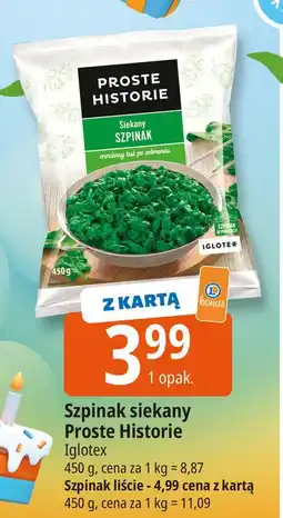 E.Leclerc Szpinak liście Iglotex Proste Historie oferta