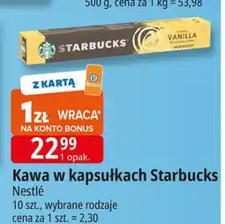 E.Leclerc Kawa creamy vanilla Nespresso Starbucks oferta