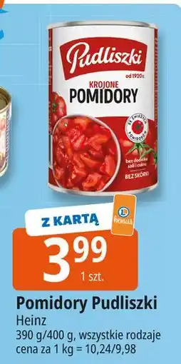 E.Leclerc Pomidory krojone bez skórki w soku pomidorowym Pudliszki oferta