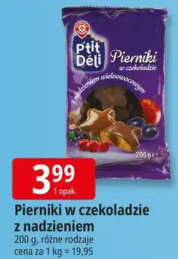 E.Leclerc Pierniki w czekoladzie z nadzieniem wieloowocowym Wiodąca Marka P'tit Deli oferta