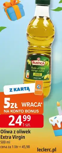 E.Leclerc Oliwa z oliwek extra virgin Wiodąca Marka Rustica oferta