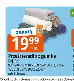 E.Leclerc Prześcieradło mikrofibra z gumką 200 x 220 cm Raj-Pol oferta