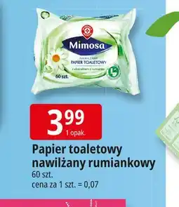 E.Leclerc Papier toaletowy nawilżany rumiankowy Wiodąca Marka Mimosa oferta