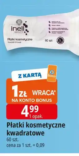 E.Leclerc Płatki kosmetyczne kwadratowe Wiodąca Marka Inell oferta