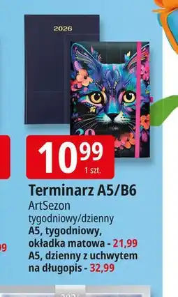 E.Leclerc Terminarz a5 z uchwytem na długopis Artsezon oferta