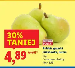 Lidl Gruszki Lukasówka luzem 1 kg Lidl oferta