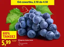 Lidl Winogrona ciemne luzem 1 kg Lidl oferta