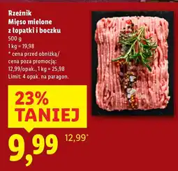Lidl Mięso mielone z łopatki i boczku 500 g Rzeźnik oferta