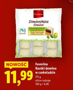 Lidl Kostki domino w czekoladzie różne rodzaje Favorina oferta