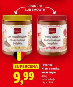 Lidl Krem o smaku korzennym różne rodzaje Favorina oferta