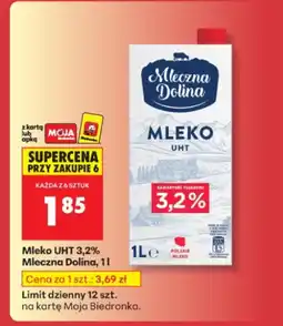 Biedronka Mleko Mleczna Dolina oferta
