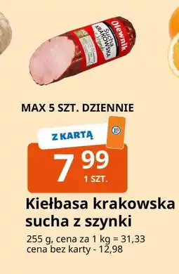 E.Leclerc Kiełbasa krakowska sucha Olewnik oferta
