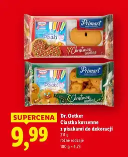 Lidl Ciastka korzenne z pisakami do dekoracji różne rodzaje Dr. Oetker oferta