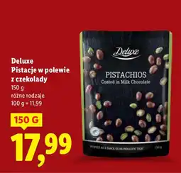 Lidl Pistacje Deluxe w polewie z czekolady różne rodzaje oferta