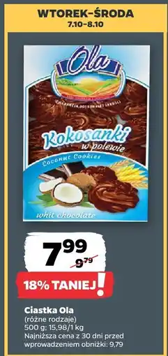 Netto Ciastka różne rodzaje Ola oferta