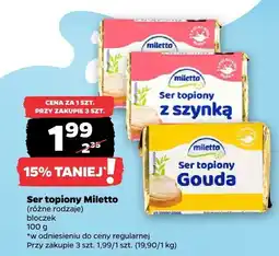 Netto Ser topiony bloczek różne rodzaje Miletto oferta