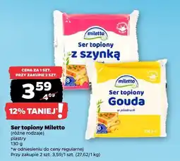 Netto Ser topiony plastry różne rodzaje Miletto oferta